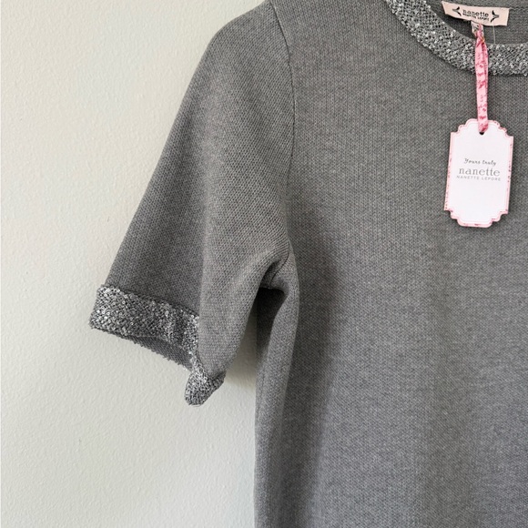 NWT Nanette Lepore Top with Sequin Trim - Picture 4 of 10